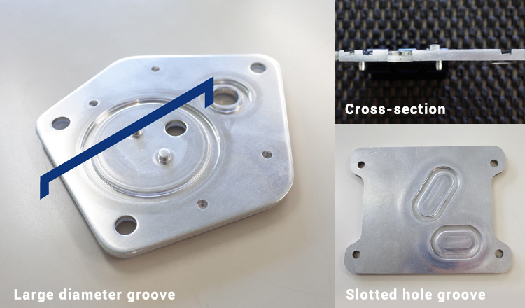 Irregular shape groove molding