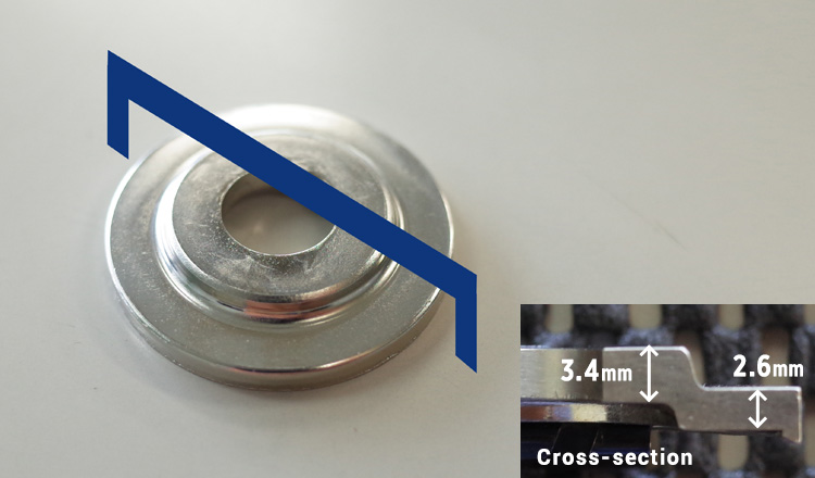 Thickness adjustment processing with high tensile steel plate for product shape formation.